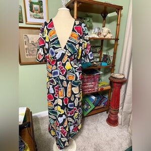 Lisa Says Gah Black Print Dress